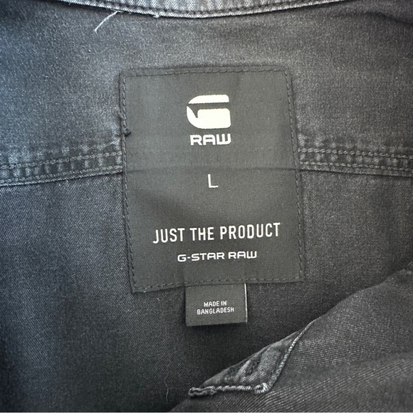 G Star Raw Marine Slim Shirt in Washed Black L - Picture 9 of 11